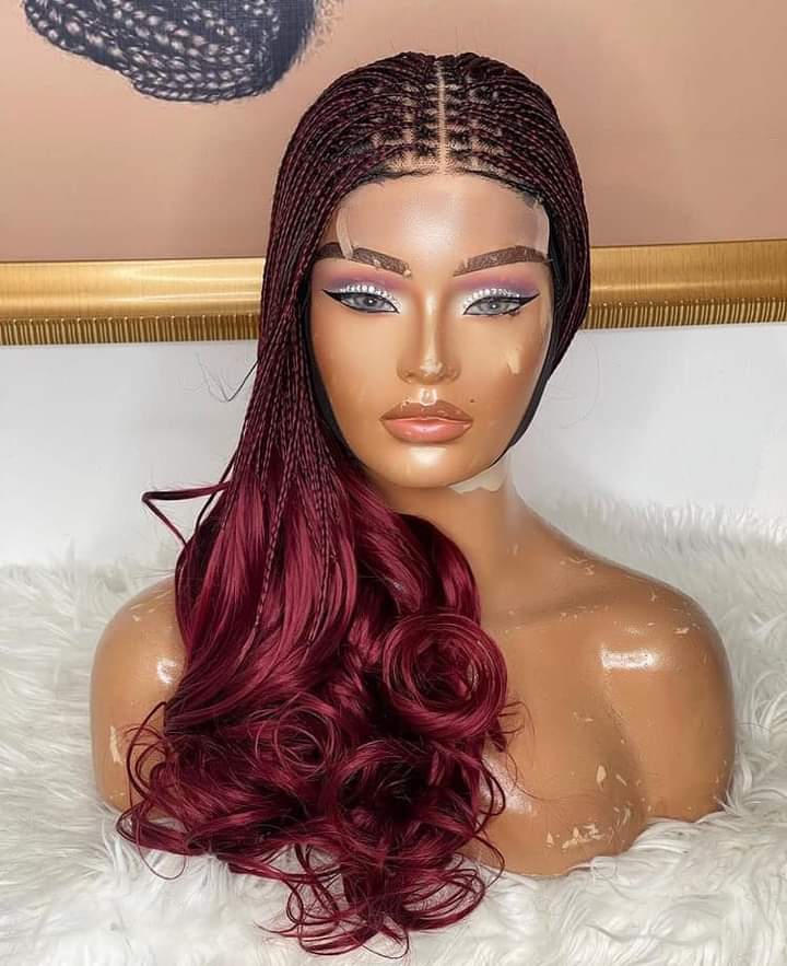 French curl closure wig