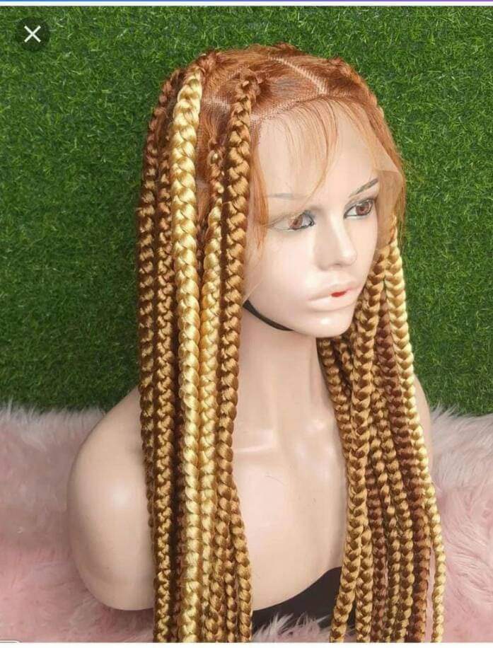 Multi colored lace wig