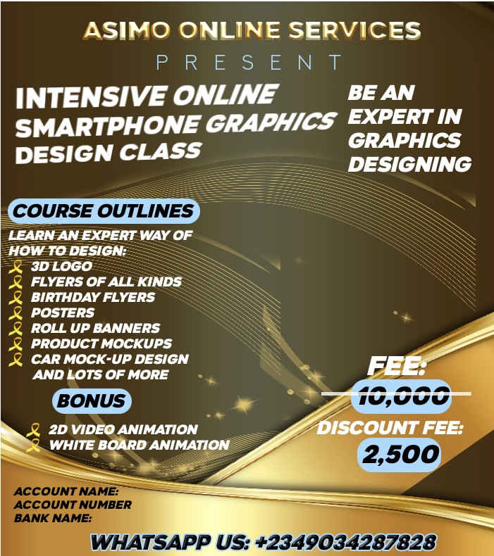 Smartphone Graphics Design Course Buy Smartphone graphics design intensive courses by Asimo Onimisi ...