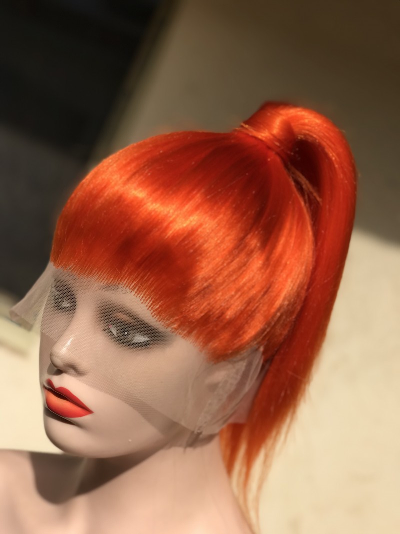 Fire Orange color of Full lace wig