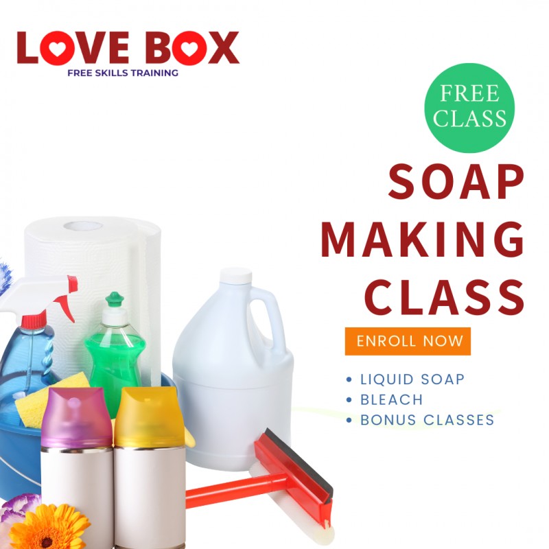 Get SOAP MAKING CLASS LOVEBOX FREE SKILLS TRAINING by BITI SKILLS