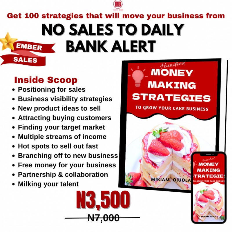 HUNDRED MONEY MAKING STRATEGIES TO GROW YOUR CAKE BUSINESS EBOOK