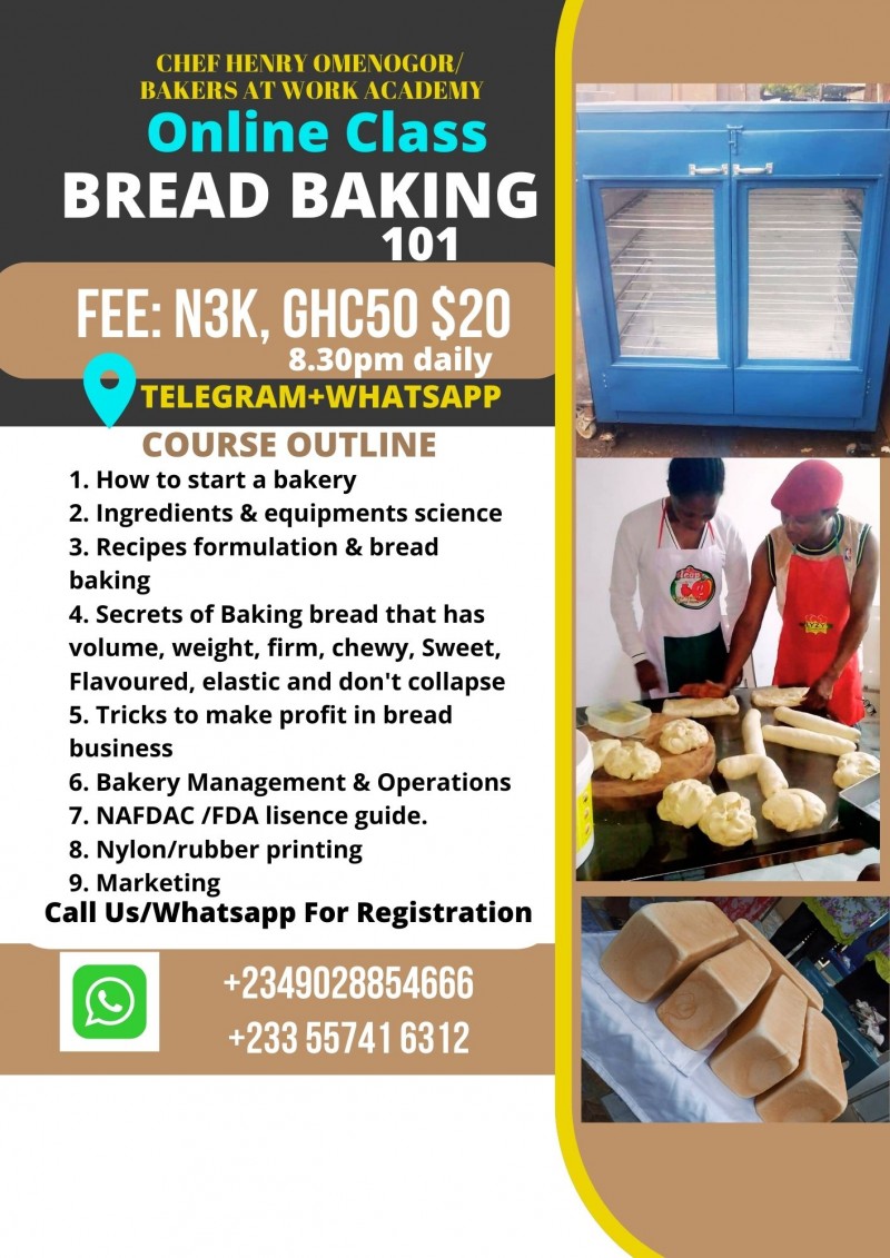 ONLINE BREAD BAKING CLASS with Chef Henry