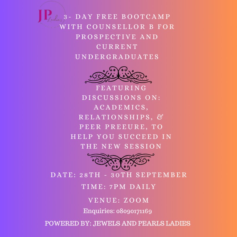 Free 3 days Bootcamp for undergraduates