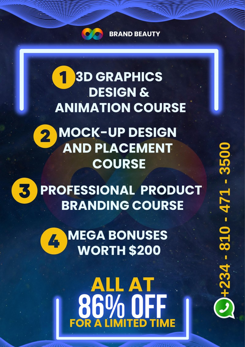 PROFESSIONAL PRODUCT AND BUSINESS BRANDING COURSES (3 IN 1) Graphics|3D|Mock-up Design Courses copy