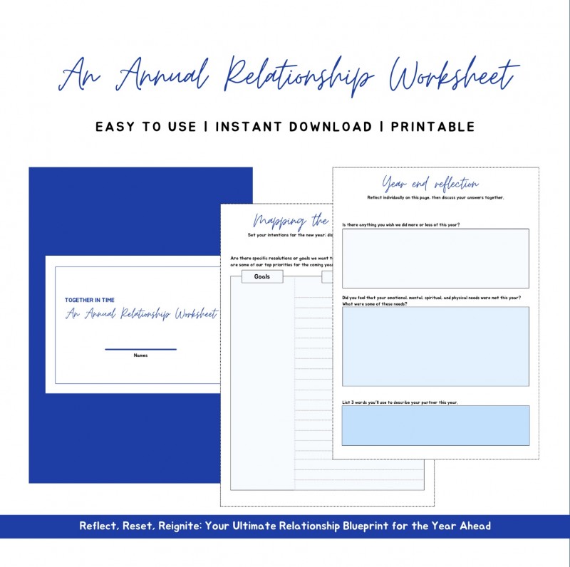 An Annual Relationship Worksheet to Reflect, Reset, Reignite your Relationship