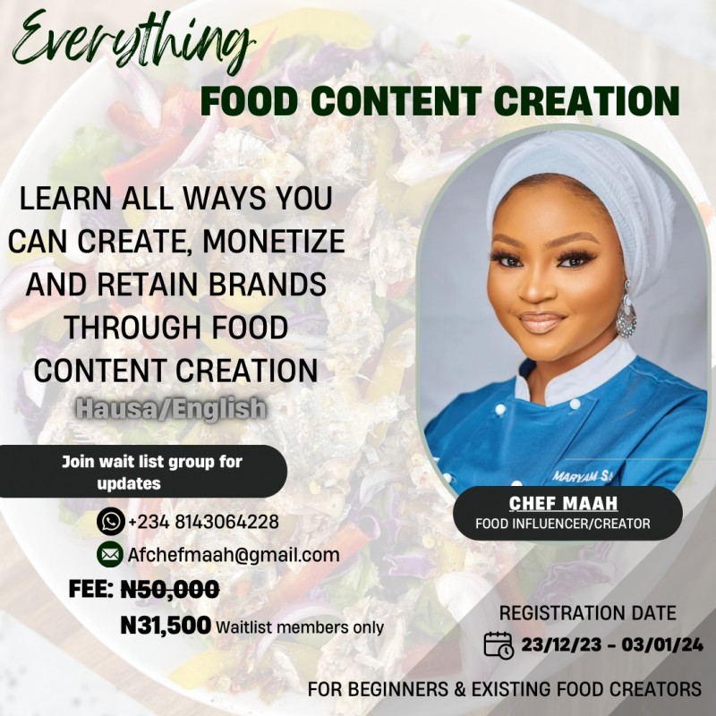 EVERYTHING FOOD CONTENT CREATION