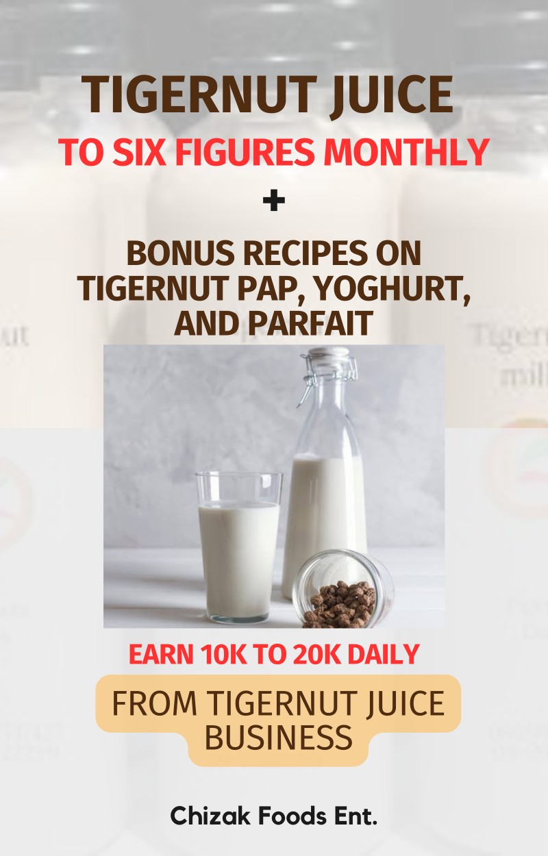 6-Figure Tigernut milk production guide