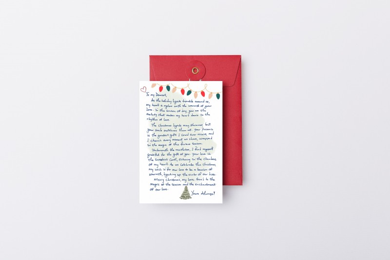 Christmas Love Lights Romantic Letter