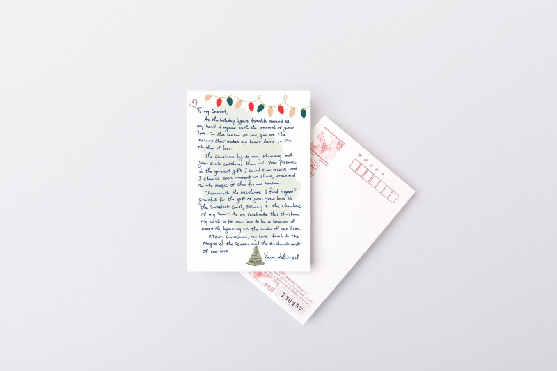 Christmas Love Lights Romantic Letter