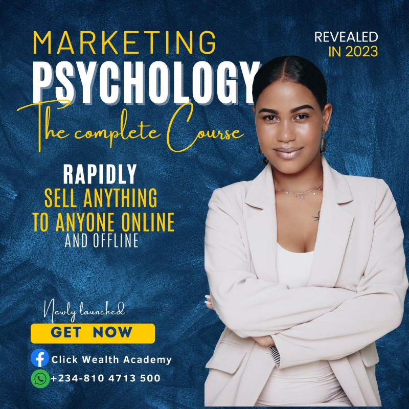 MARKETING/SALES PSYCHOLOGY COMPLETE COURSE - Sell Anything To Anyone