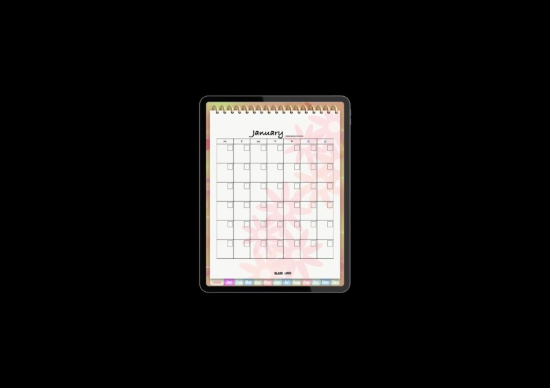 Annual Hyperlinked Perpetual Digital Planner | Start Anytime |