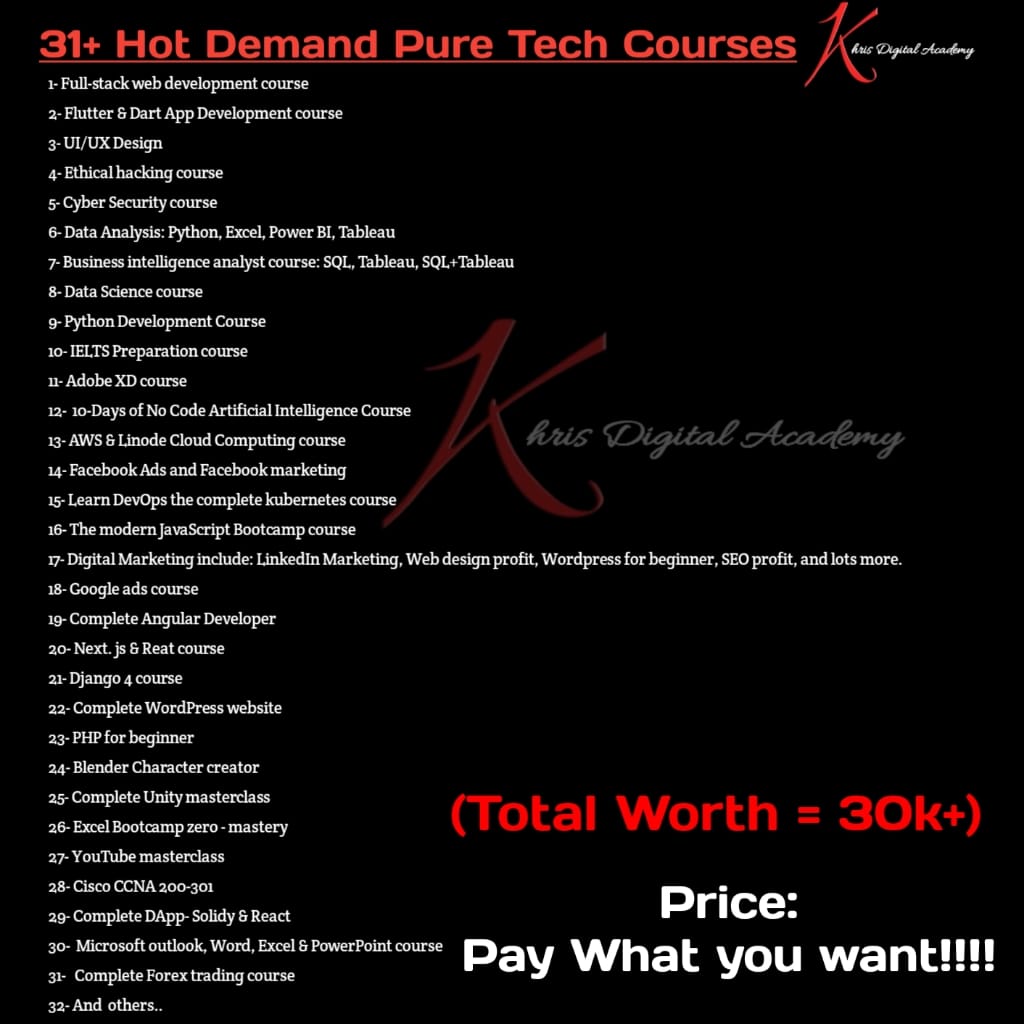31+  HOT  TECH COURSES IN HIGH  DEMAND