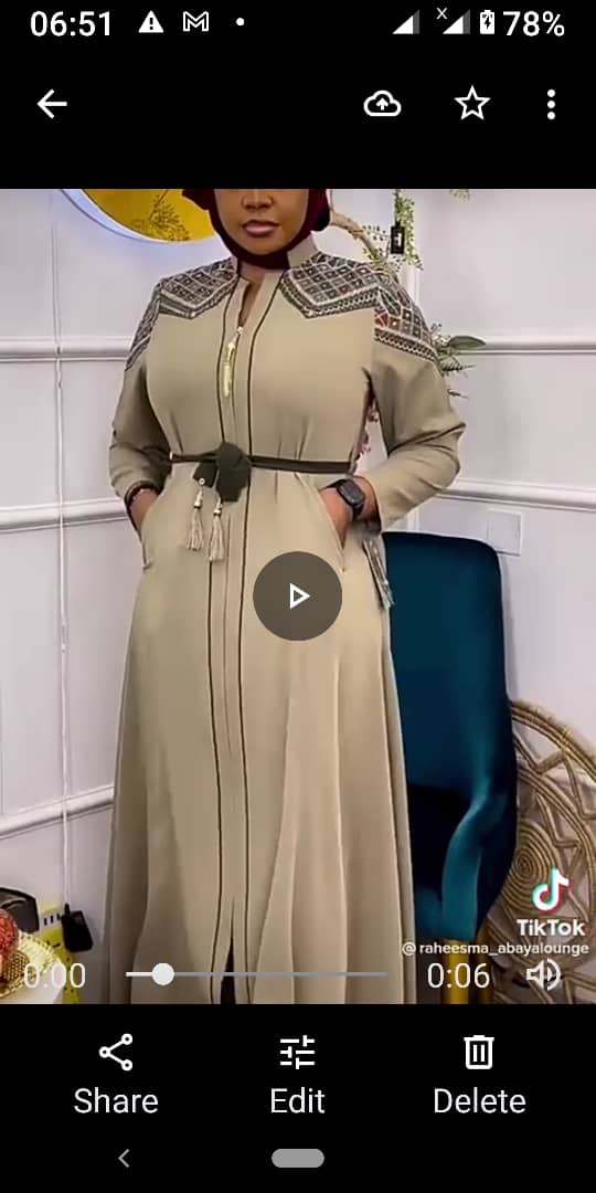 Nude coloured abaya