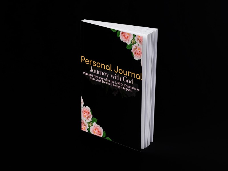 PERSONAL JOURNAL | JOURNEY WITH GOD |BLACK COLOUR | 203 cream coloured lined page journal with paperback matte cover ONLY AVAILABLE ON AMAZON