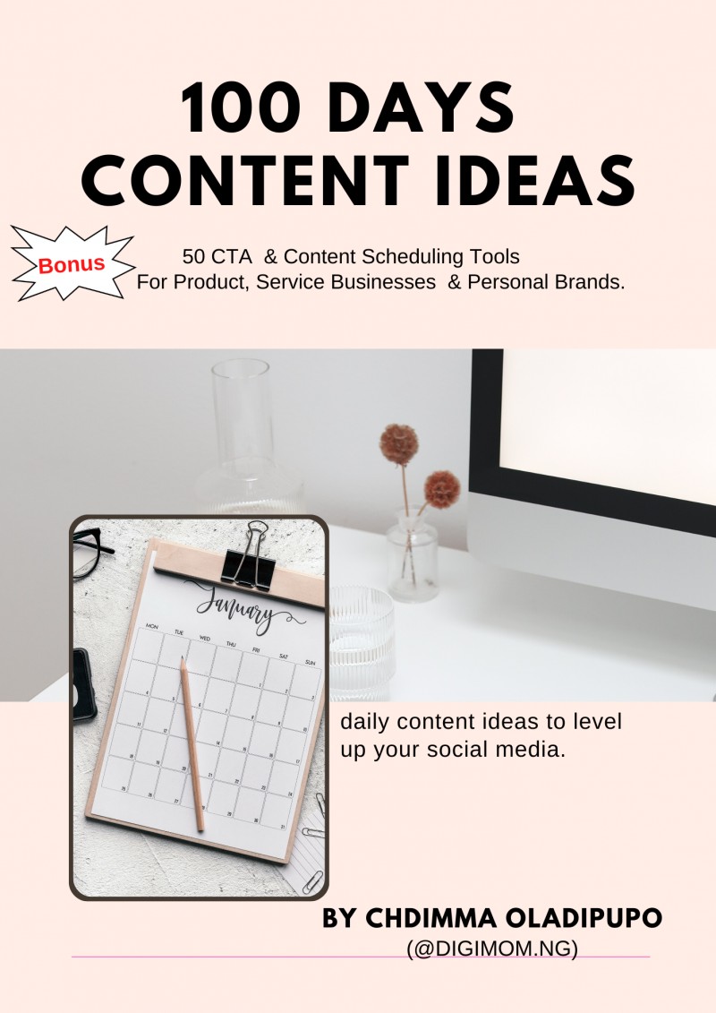 100 days Content calendars