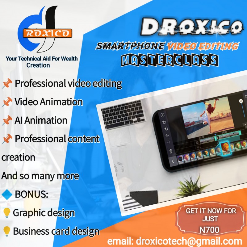 Buy VIDEO EDITING MASTERCLASS by Droxico on Selar