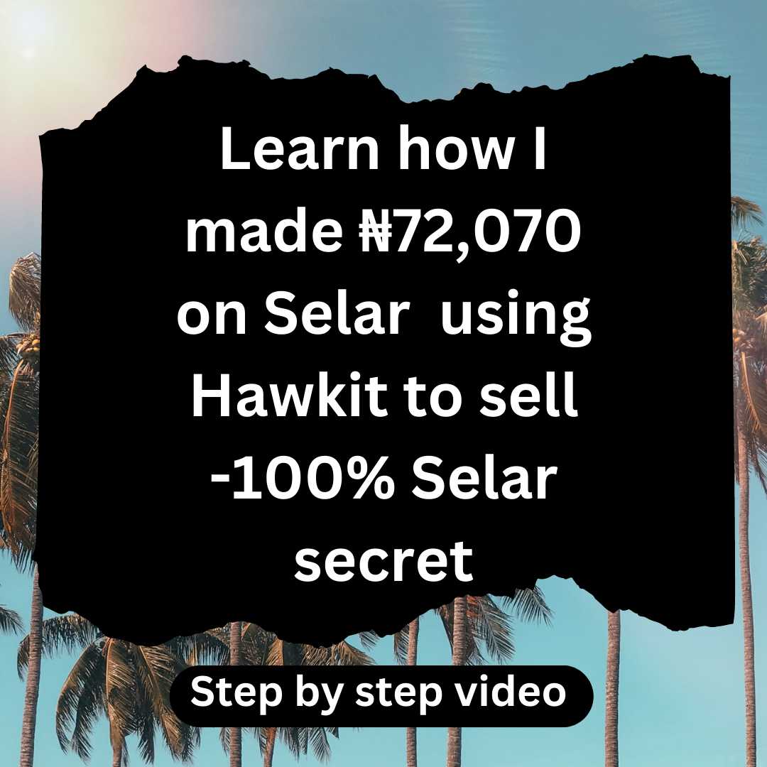 Learn how I made N72,070 on Selar using Hawkit to sell -100% Selar secret video