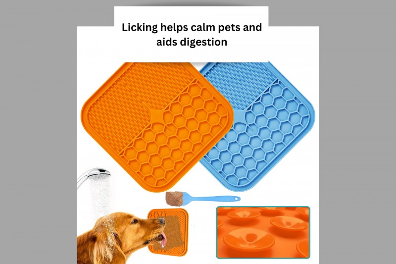 Buy Lick Pad for Dog and Cat Slower Feeder. Licky Mat for Puppy Kitten ...