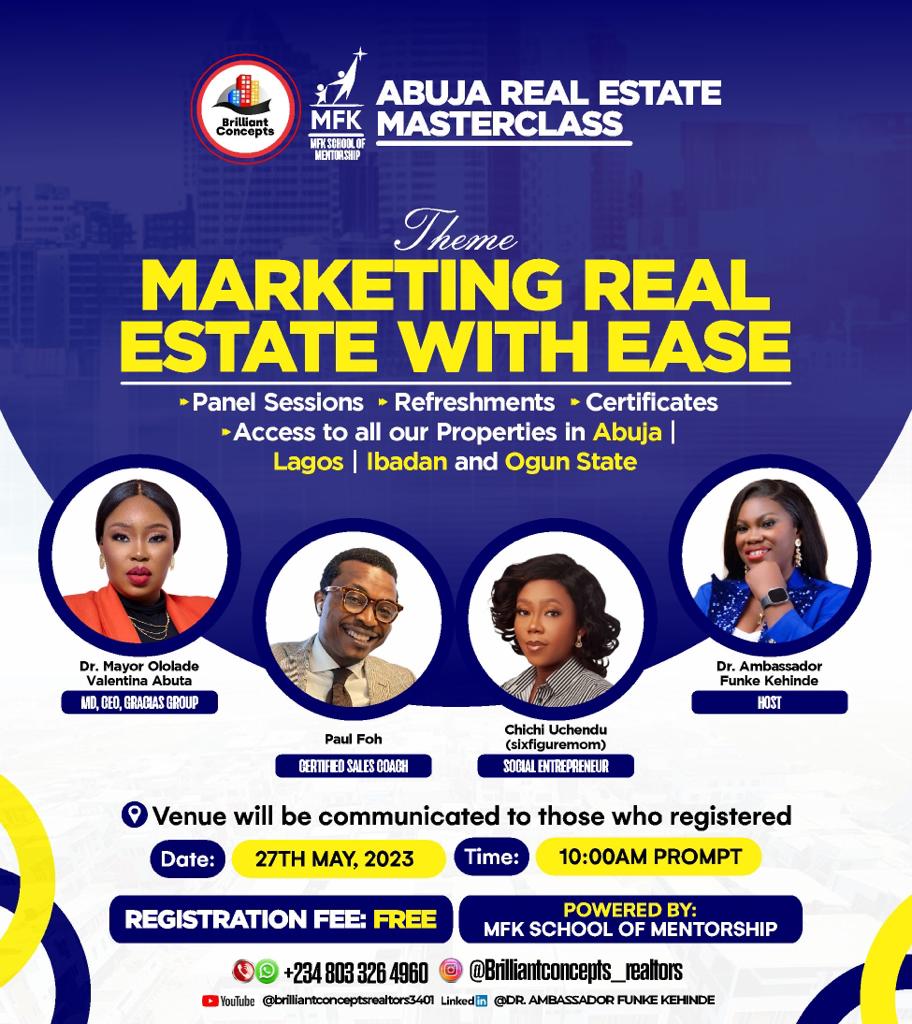 Get Abuja Real Estate Masterclass Marketing Real Estate with Ease! by