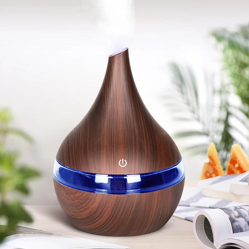 Wood ultrasonic air humidifier 300ml+ free essential oil