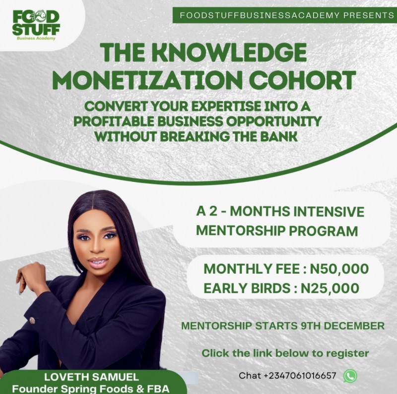 THE KNOWLEDGE MONETIZATION COHORT
