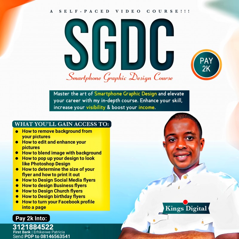 Smartphone Graphics Design Course Buy Smartphone Graphic Design Course by Ojenuwa Godspower Kingson on Selar