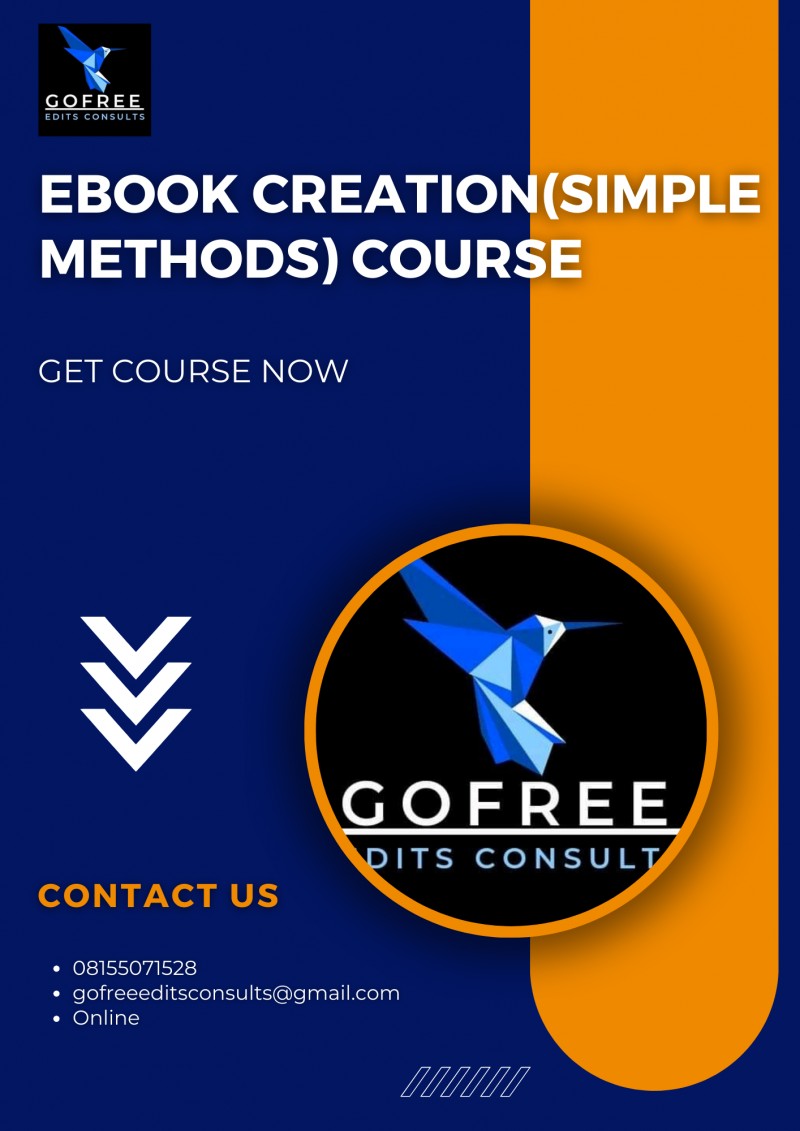 Buy Ebook Creation Course Simple Methods By Gofree Edits Consults On