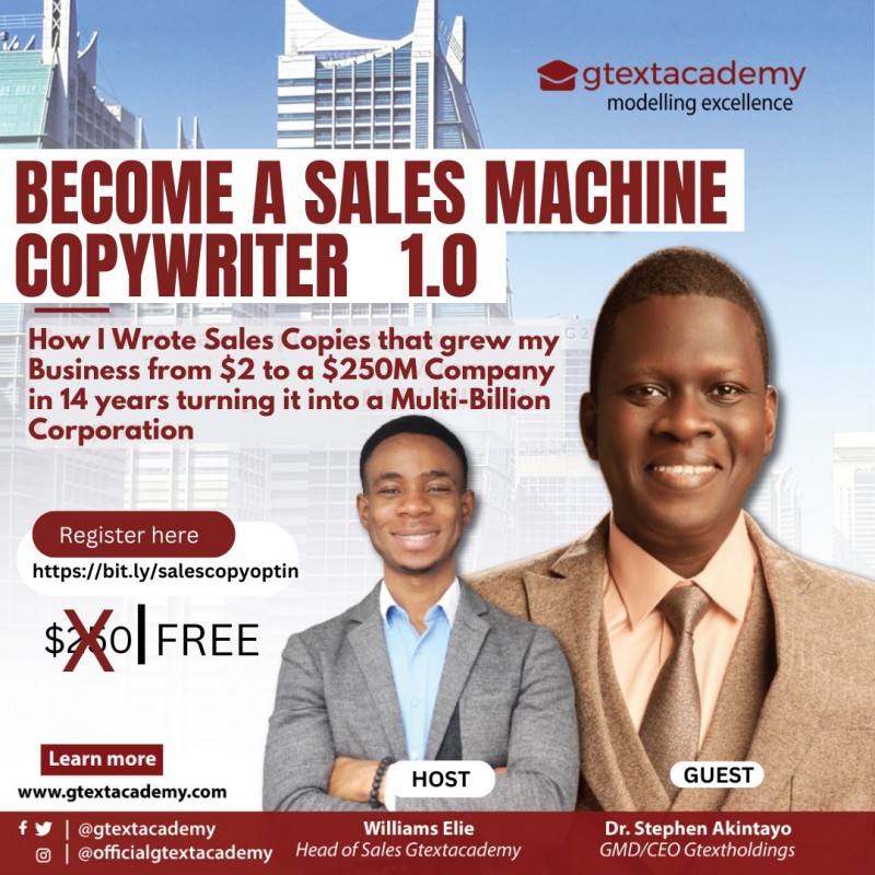 How I wrote Sales Copies, that turned my business into a $250M Company in over 14years, Growing my Company to a Multi Billionaire Co-operation copy copy