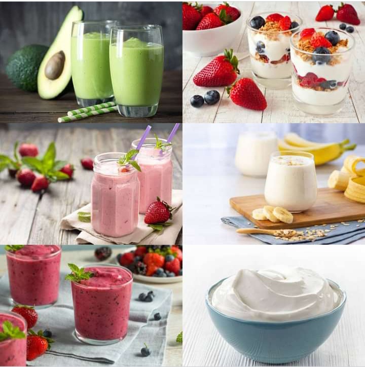 Smoothie,yoghurt and ice cream