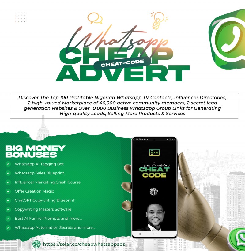 Whatsapp Cheap Advert Cheat Code
