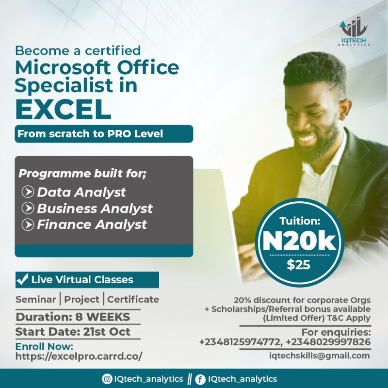Become a certified specialist in Microsoft excel
