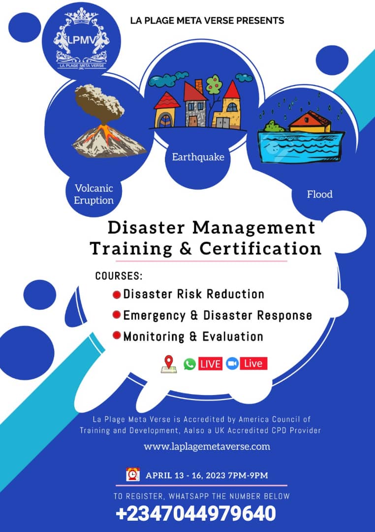 Buy DISASTER MANAGEMENT CERTIFICATE by Impact World Arena on Selar Buy DISASTER MANAGEMENT CERTIFICATE by Impact World Arena on Selar