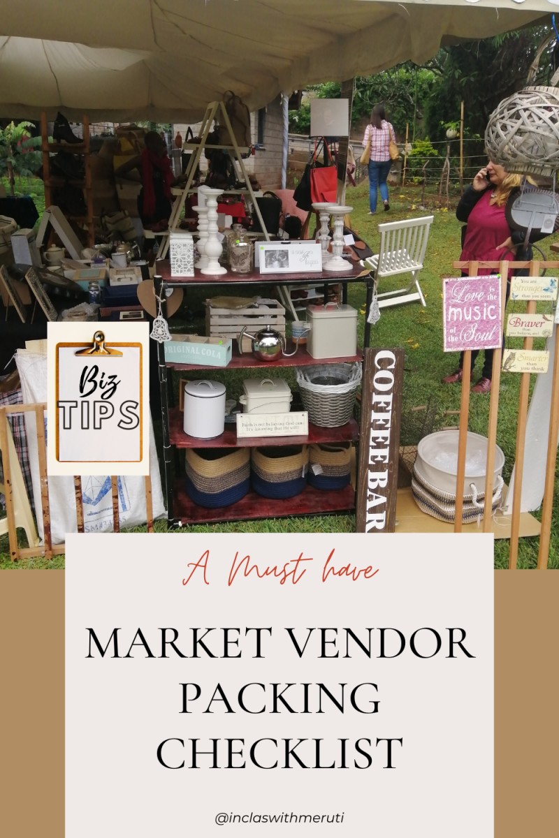 MARKET VENDOR CHECKLIST