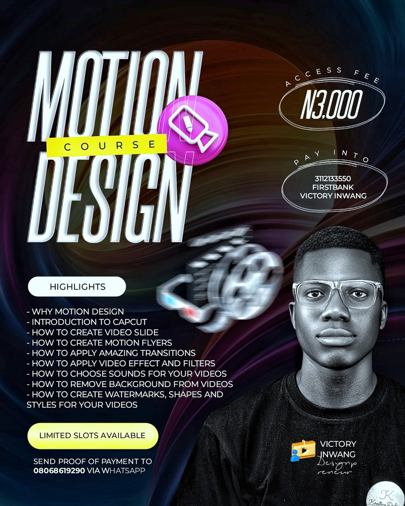 Buy motion design class by victory inwang on selar