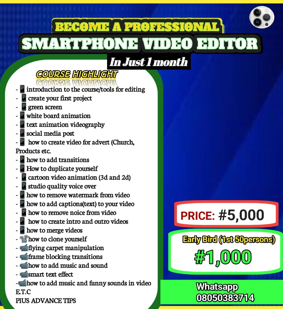 Buy Complete Videography course and Others by Chiemeka Israel Chukwuebuka on Selar.co