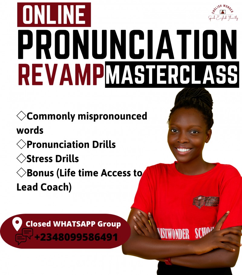 Buy Pronunciation Revamp Masterclass by JJM Literacy on Selar