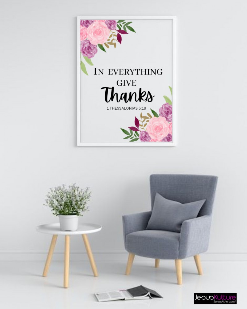 Buy Christian Art | give thanks| Christian Gift | Christian Poster ...