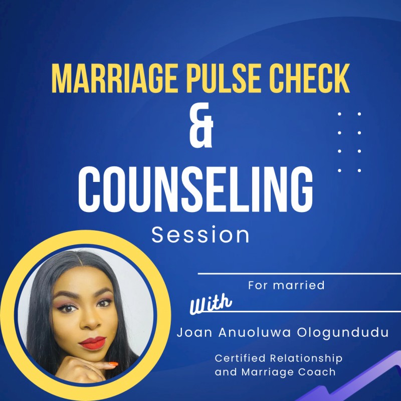 Marriage pulse check and counseling with Joan Anuoluwa Ologundudu