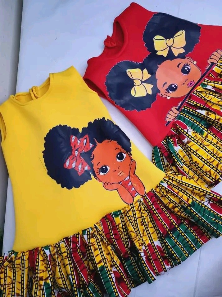 Buy Kiddies sticker dresses by KayCee Signatures on Selar