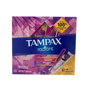 Tampax Radiant Plastic Tampons x28