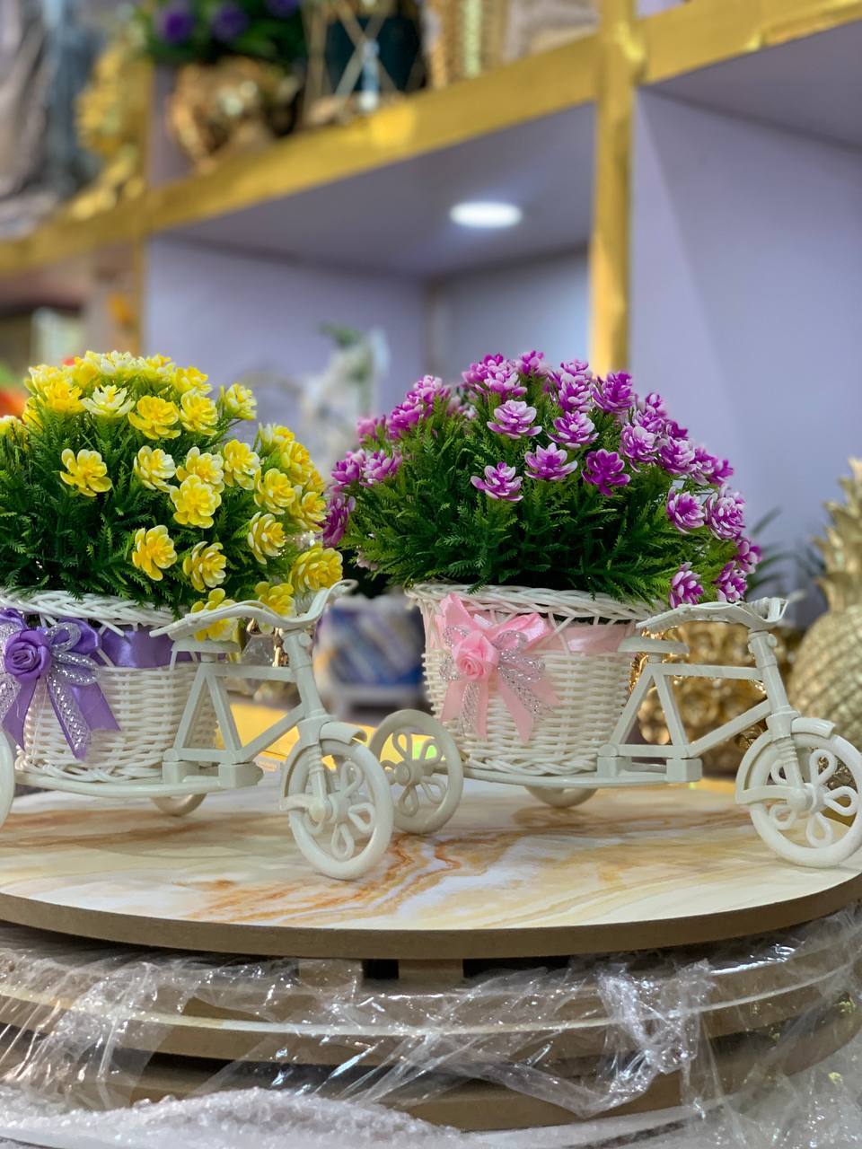Roses in bicycle