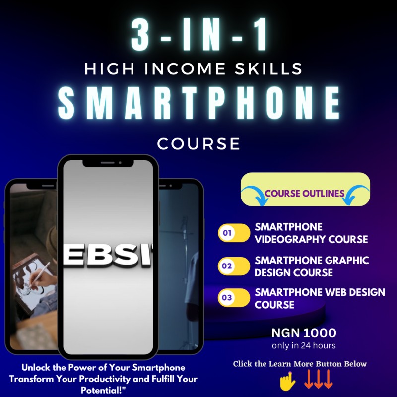 Buy 3-in-1 High Income Skill Smartphone Course by MTech on Selar