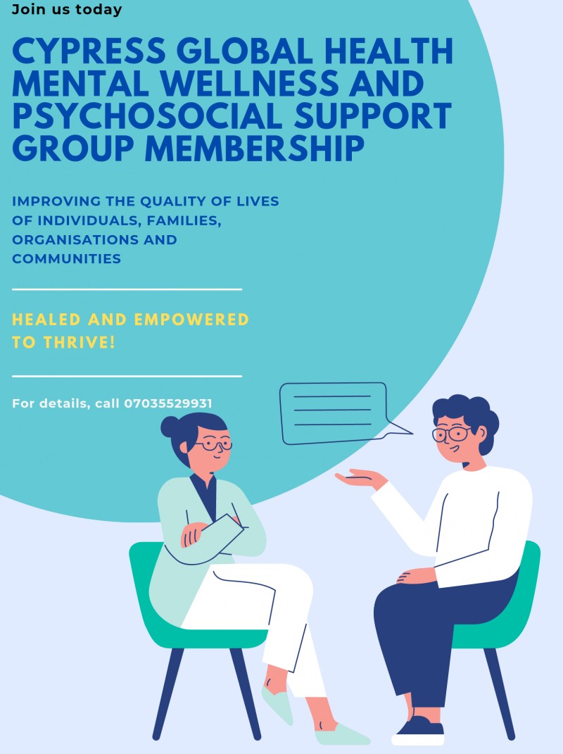 Cypress Global Health Mental Wellness and Psychosocial Support Group 3 Months Membership