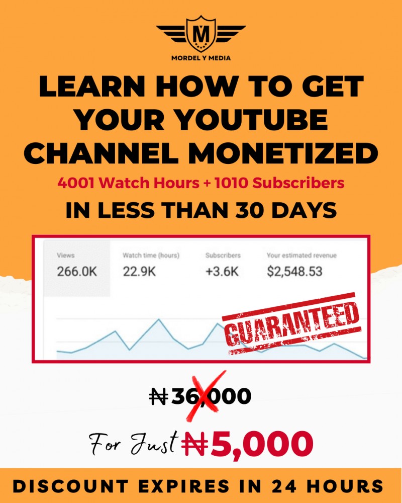 Buy YouTube monetization course by Modely official on Selar
