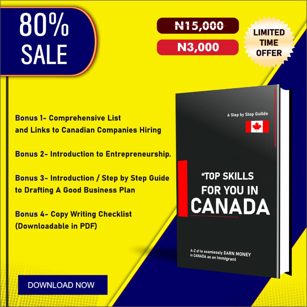 Buy TOP SKILLS FOR YOU IN CANADA By Isioma Isichei On Selar Buy top skills for you in canada by isioma isichei on selar