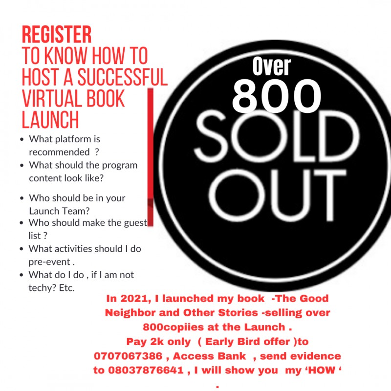 Buy HOW TO HOST A SUCCESSFUL VIRTUAL BOOK LAUNCH by Ngozi scholastica ...