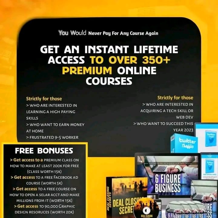 DIGITAL PRODUCTS(GET UP TO 350 PREMIUM ONLINE COURSES THAT YOU CAN RESELL AS YOUR OWN)