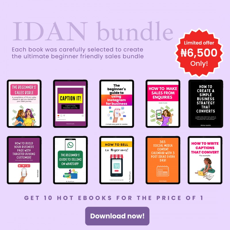 Buy IDAN BUNDLE by Make massive sales on Instagram & WhatsApp on Selar