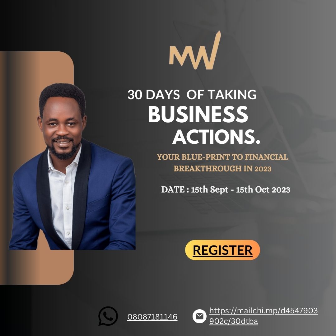 30 DAYS OF TAKING BUSINESS ACTION